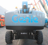 2019 GENIE S65XC WITH JIB ARM TELESCOPIC STRAIGHT BOOM LIFT AERIAL LIFT WITH WELDER READY BUILT IN GENERATOR 65' REACH DIESEL 4WD 377 HOURS STOCK # BF9845129-NLPA - United Lift LLC