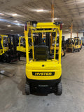 2019 HYSTER J40XN 4000 LB 4 WHEEL 36 VOLT ELECTRIC FORKLIFT CUSHION 90/259" QUAD MAST SIDE SHIFTER 986 HOURS STOCK # BF989129-BUF - United Lift LLC