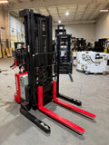 2013 RAYMOND RSS40 4000 LB ELECTRIC FORKLIFT WALKIE STACKER 86/128" 2 STAGE MAST CUSHION SIDE SHIFTER 3316 HOURS STOCK # BF943189-BUF - United Lift LLC