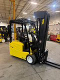 2022 YALE ERP040VTN36TQ090 4000 LB 90/259" QUAD MAST SIDE SHIFTING FORK POSITIONER 3 WHEEL 36V ELECTRIC FORKLIFT 848 HOURS STOCK # BF9116179-BUF - United Lift LLC