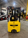 2022 YALE ERP040VTN36TQ090 4000 LB 90/259" QUAD MAST SIDE SHIFTING FORK POSITIONER 3 WHEEL 36V ELECTRIC FORKLIFT 848 HOURS STOCK # BF9116179-BUF - United Lift LLC