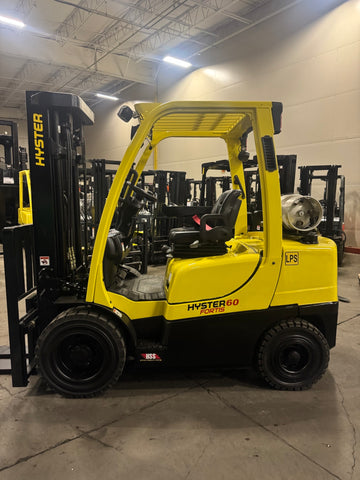 2021 HYSTER H60FT 6000 LB LP GAS FORKLIFT PNEUMATIC 90/188" 3 STAGE MAST SIDE SHIFTER 1,162 HOURS STOCK # BF9125919-BUF - United Lift LLC