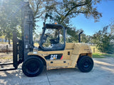 2009 CATERPILLAR P33000 33000 LB DIESEL FORKLIFT PNEUMATIC 151/157" 2 STAGE MAST DUAL DRIVE TIRES SIDE SHIFTING FORK POSITIONER 4202 HOURS STOCK # BF9754239-TXB - United Lift LLC