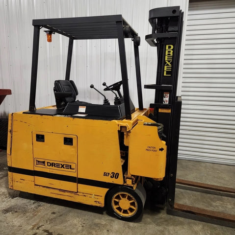 2012 DREXEL SLT30 3000 LB 36 VOLT ELECTRIC FORKLIFT CUSHION 88/156" 3 STAGE MAST 1558 HOURS STOCK # BF9224569-EBHS - United Lift LLC
