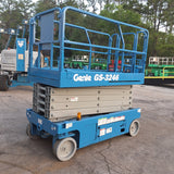 2015 GENIE GS3246 SCISSOR LIFT 32' REACH 24 VOLT ELECTRIC SMOOTH CUSHION TIRES 406 HOURS STOCK # BF992529-WIBFL - United Lift LLC