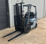 2009 NISSAN MP1F1A20LV 4000 LB LP GAS FORKLIFT PNEUMATIC TIRE 84/130 2 STAGE MAST 6233 HOURS STOCK # BF9119749-ARB - United Lift LLC